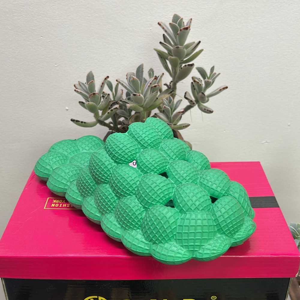 Green Bubble Mules